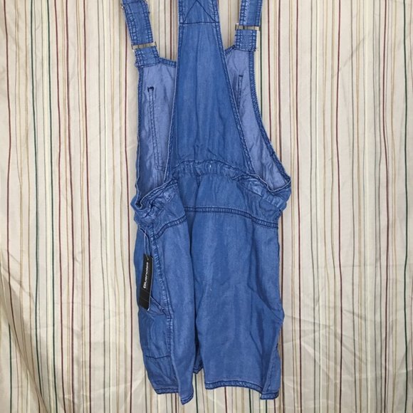 Women's Blue Short Overalls BRAND NEW - Picture 2 of 3